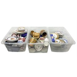 Large collection of ceramics, to include Regal ceramics eggs, Grafton tea trio, Lurpak toast rack, butter dish and egg cups, etc in three boxes 