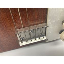 Early 1960s lap steel electric guitar with mahogany body and Plato pick-up, L81.5cm