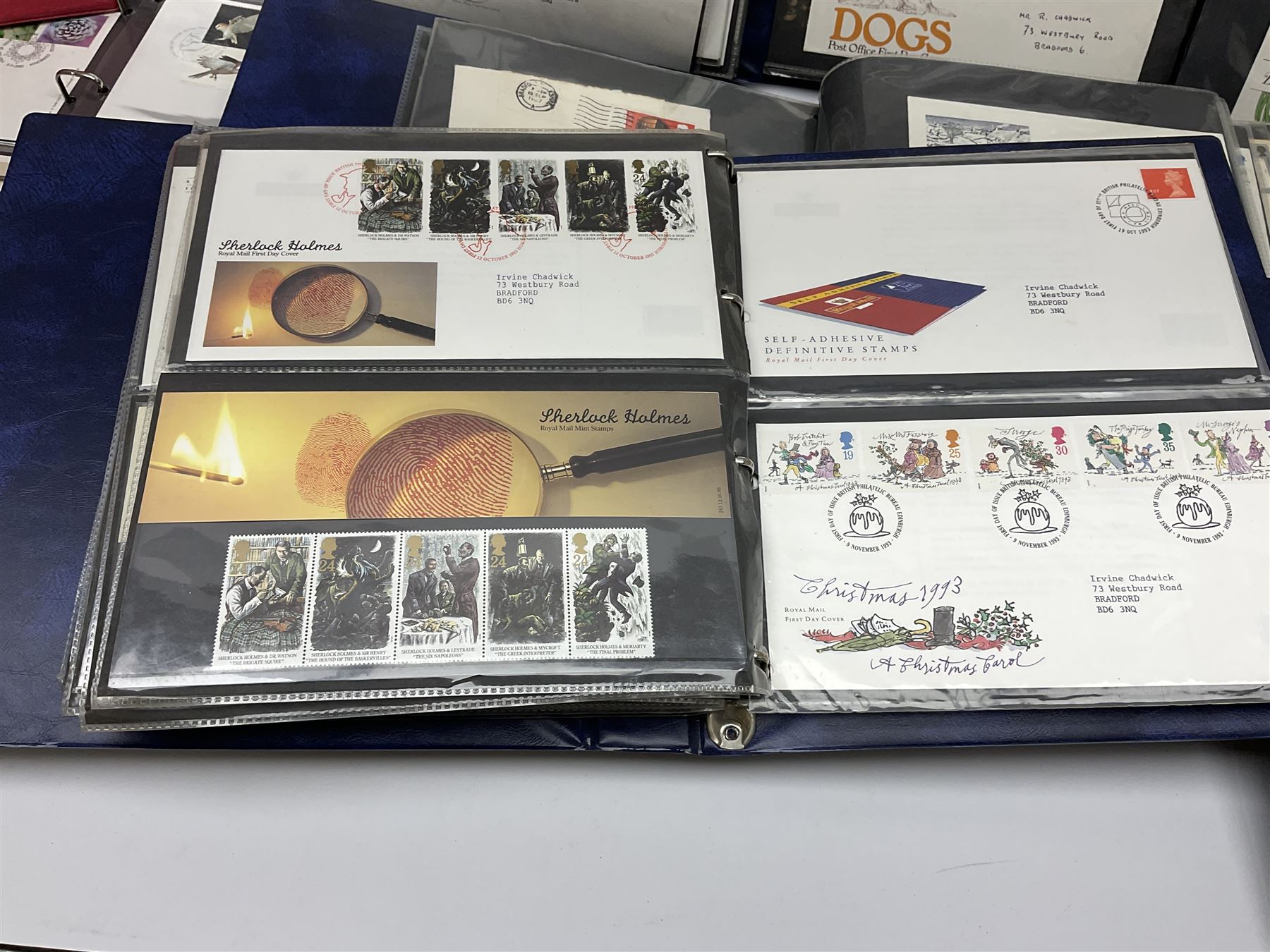 Mostly Great British first day covers, some with special postmarks, from the 1960s to the early 2000s and a small number of Queen Elizabeth II usable postage stamps, housed in eleven ring binder folders