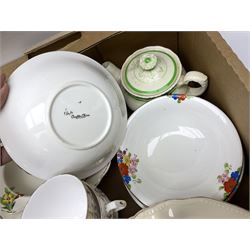 Shelley bowl, TG Green measuring jug, Villeroy & Boch sauce boat and stand, Burleigh Asiatic Pheasants plum cow creamer, cylindrical vase, mugs, bowls, jug etc, Spode 'Full Cry' The Hunt plate, Spode Ladybird mugs, Portmeirion, Meakin, Carlton China, teawares, ceramics etc