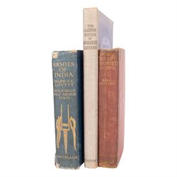 The Armies of India Painted by Major A.C. Lovett, Text by Major G.F. McMunn D.S.O, first edition, together with R.M.P Preston The Dessert Mounted Corps and The Caxton Edition of Raemaeker's Cartoons  