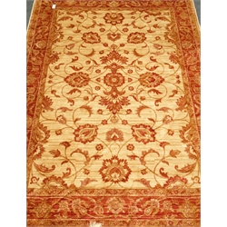  Persian Ziegler design beige ground rug/wall hanging, 280cm x 200cm   