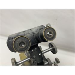 Three Binocular microscopes, comprising two W. Watson & Sons Bactil no 110331 and 107773 and Tasco LMSQF-F