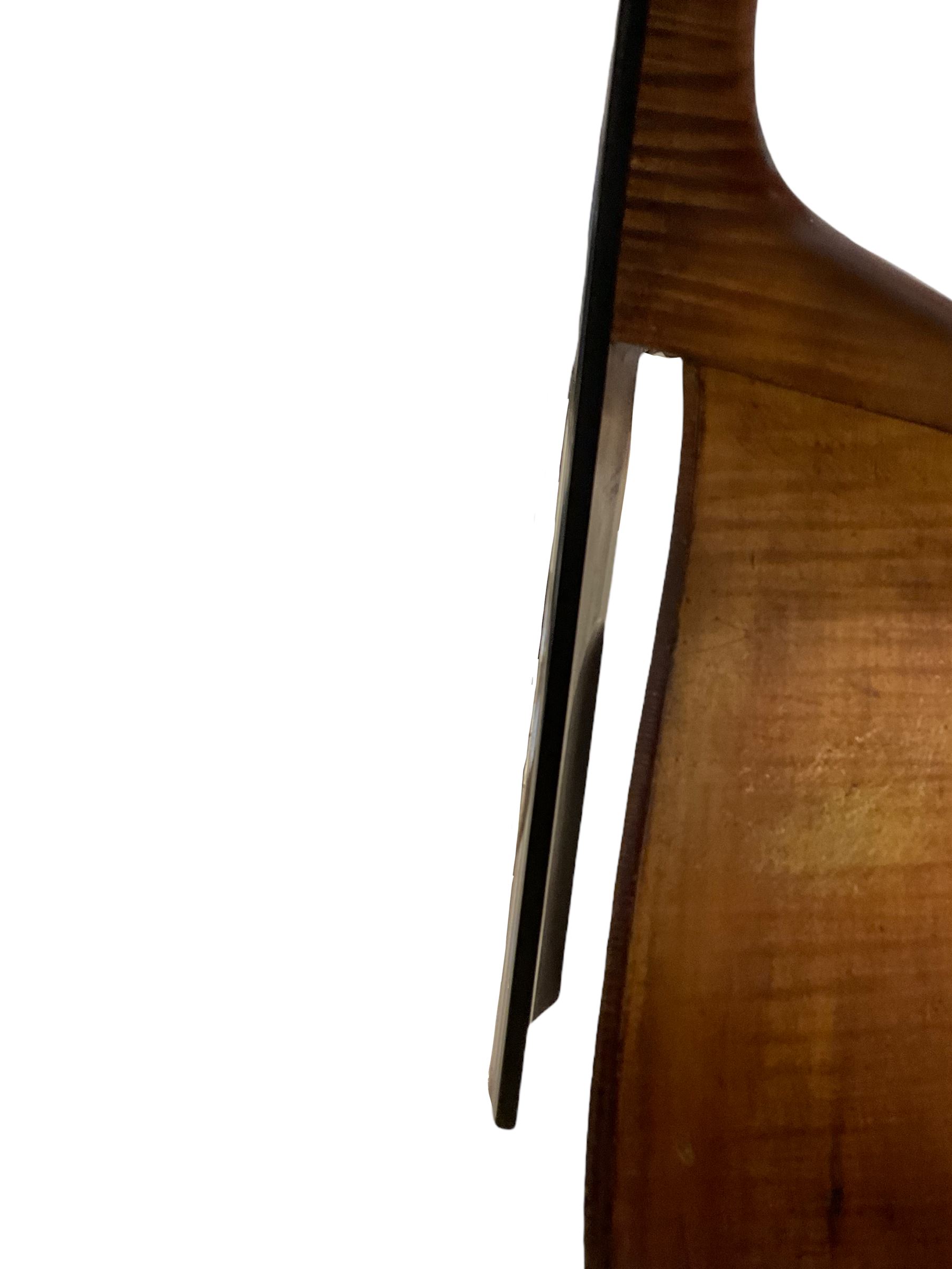Fine double bass by Albert Volkmann double bass specialist of Schonbach Bohemia c1910, with 110cm (43.25