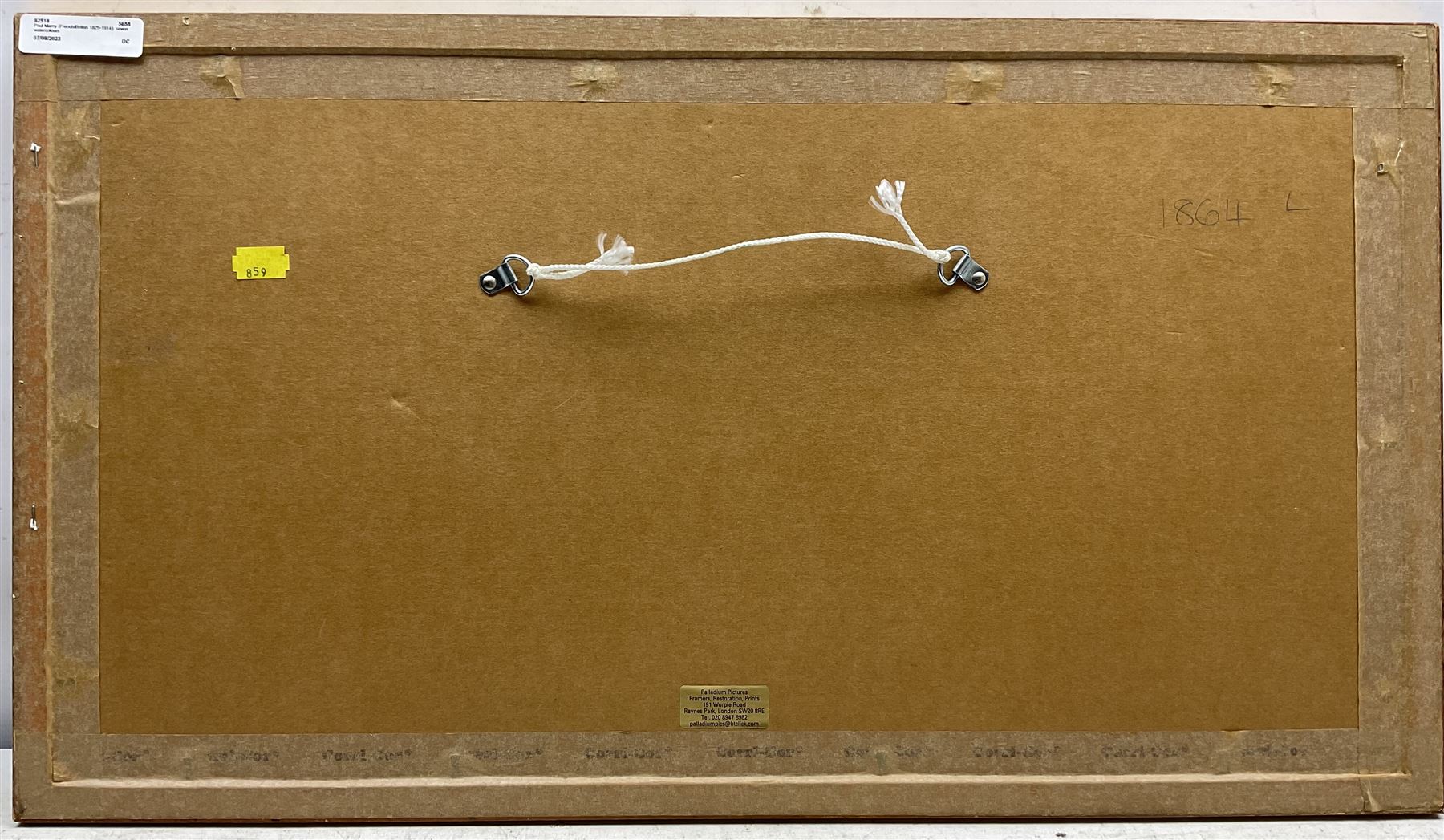 Paul Marny (French/British 1829-1914): French Riverside, watercolour signed 16.5cm x 45cm 
Provenance: West Yorkshire dec'd estate