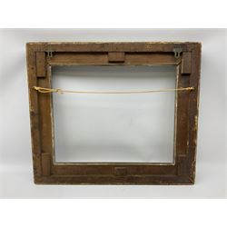 Rectangular wooden and moulded gilt frame, L69.5cm, H59.5cm