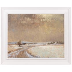 Jon Peaty (British 1914-1991): Road in the Moors, oil on board signed and dated '81, 34cm x 44cm 