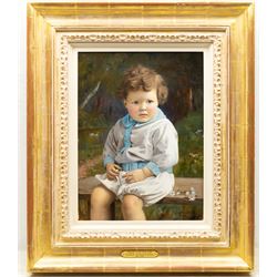Charles Spencelayh (British 1865-1958): Portrait of 'Rudolph', oil on canvas signed and dated 1910, 40cm x 30cm 
Provenance: private collection; with Christie's London 10th June 2003 Lot 95