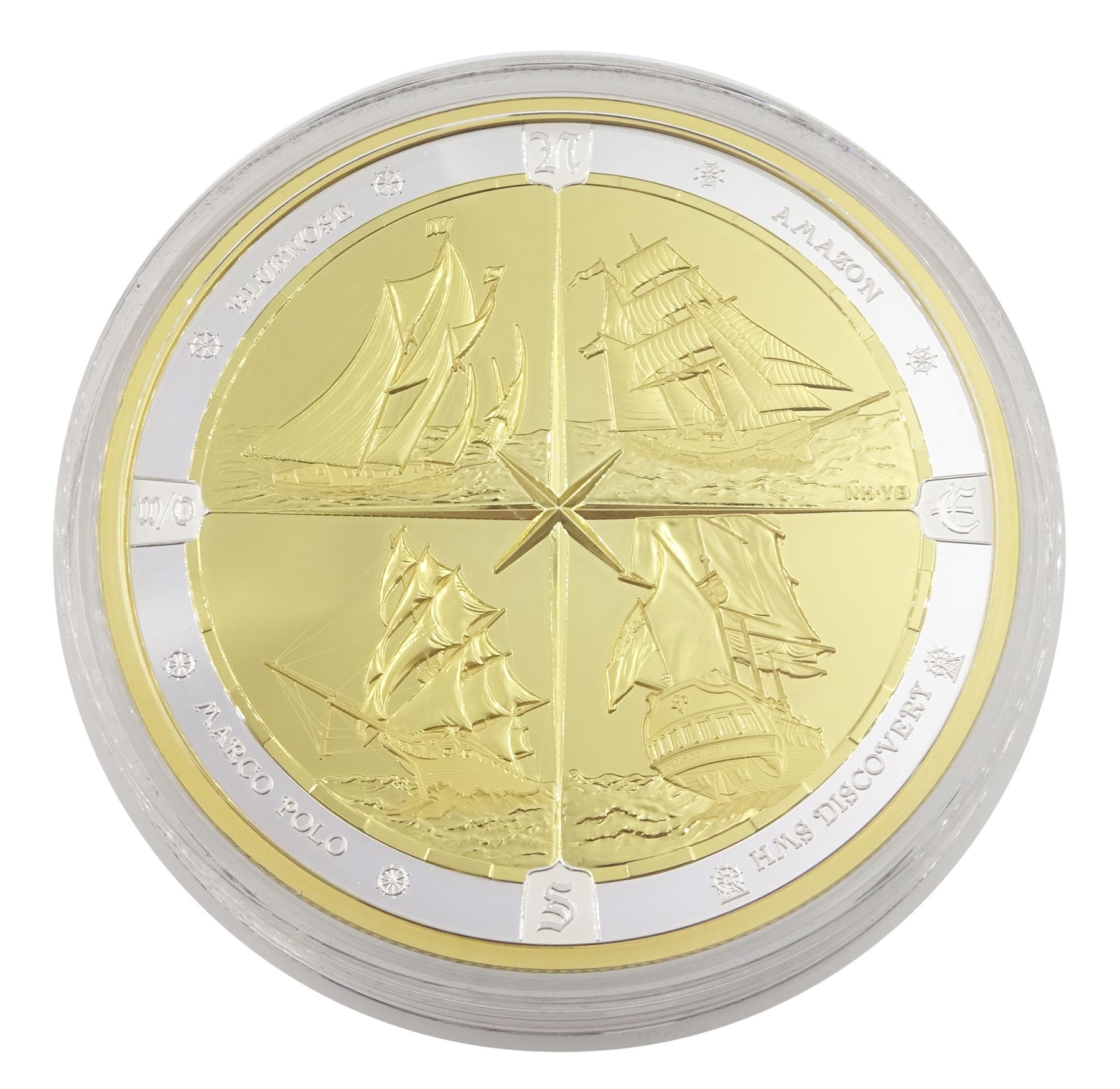 Queen Elizabeth II Royal Canadian Mint 'Tall Ships of Canada', 125 dollars fine silver coin, weight 502.99gm, cased with certificate