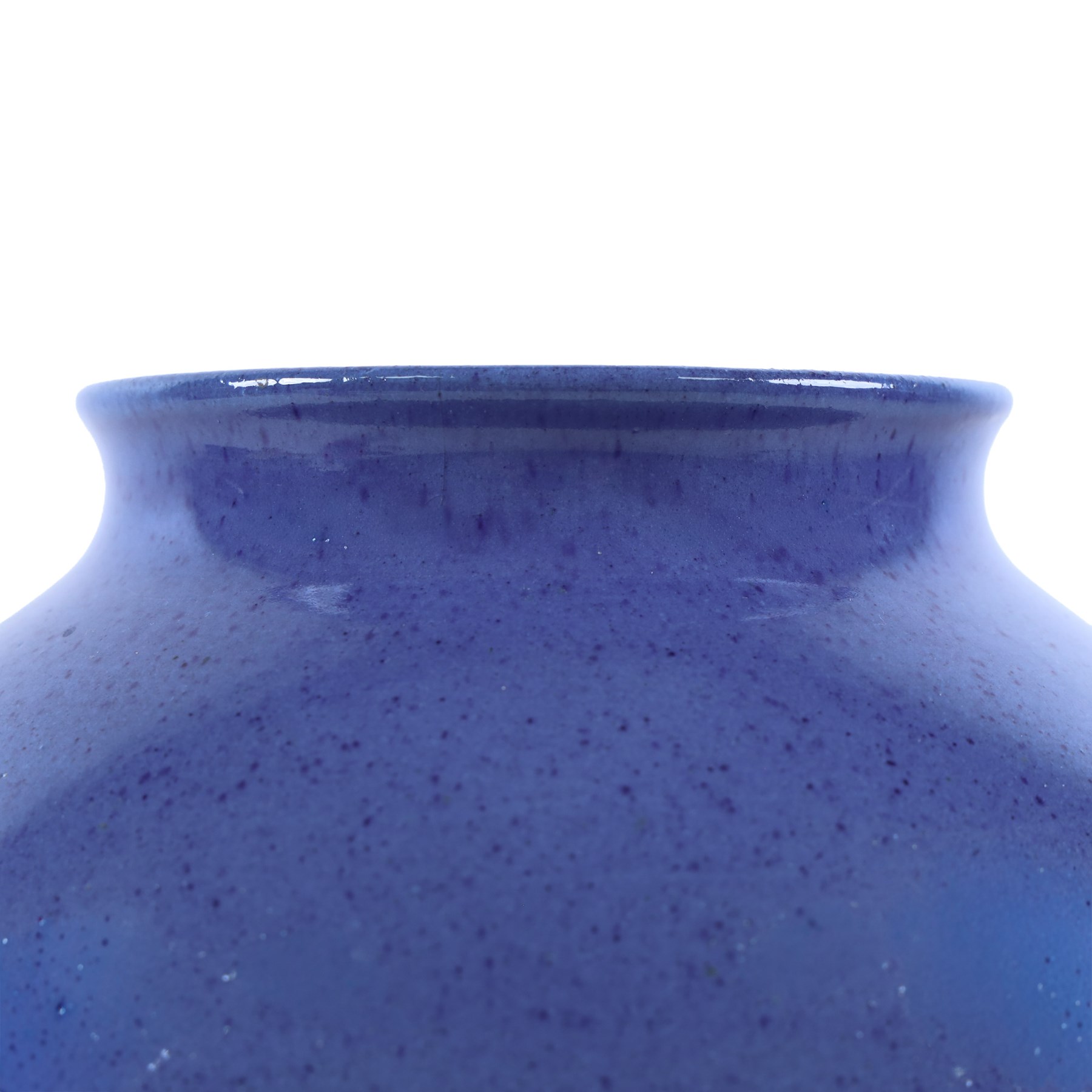 Moorcroft baluster vase, powder blue speckled ground, impressed factory mark beneath, H36cm