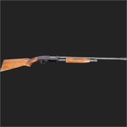 Mossberg New Haven 12 bore pump action shotgun, adjustable choke serial no H448714 
SHOTGUN CERTIFICATE REQUIRED
