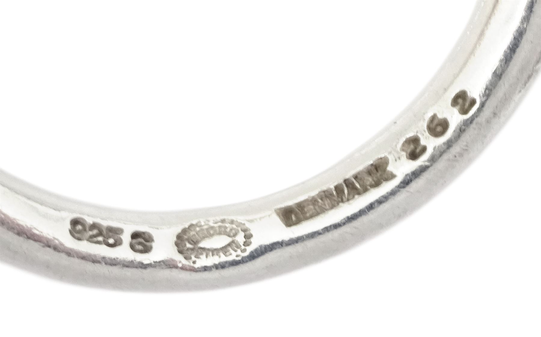 Silver devoted hearts ring by Regitze Overgaard for Georg Jensen, No 262, boxed