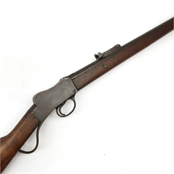 Early 20th century BSA .310 Cadet rifle, the Martini action marked with a kangaroo and 'Commonwealth of Australia', serial no.2947, the walnut stock impressed 7/09 C.M.F. over S.A 1801, 62cm barrel with hinged foresight L103cm overall