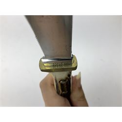 German Puma Hunter's-Pal knife, the 10cm steel blade marked model 6397, serial No.72573 to guard, fixed blade, antler scales; in original hard plastic case with paperwork and guarantee label; with brown leather sheath marked Puma L22.5cm overall