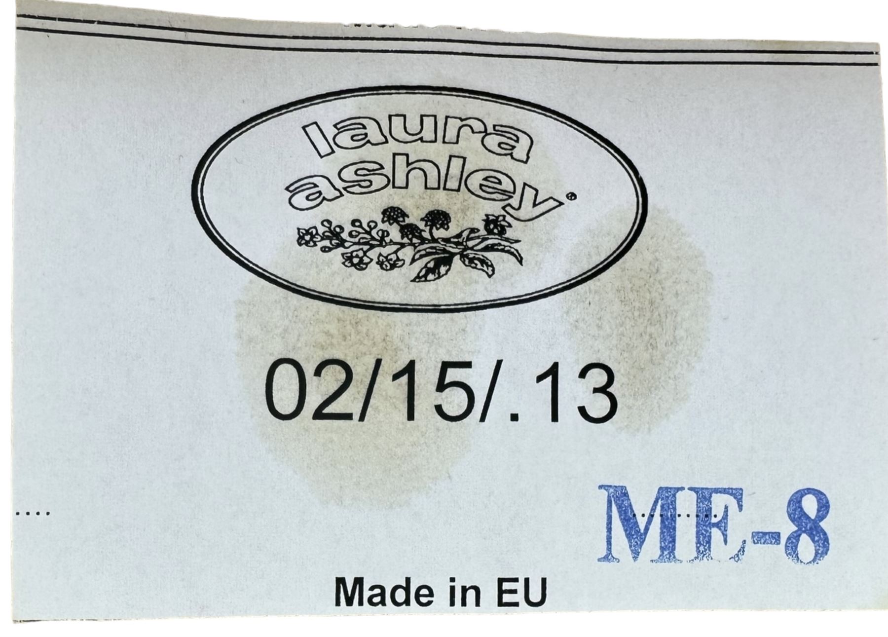 Laura Ashley - contemporary light oak console table, rectangular top over four drawers, on rectangular supports united by stretcher