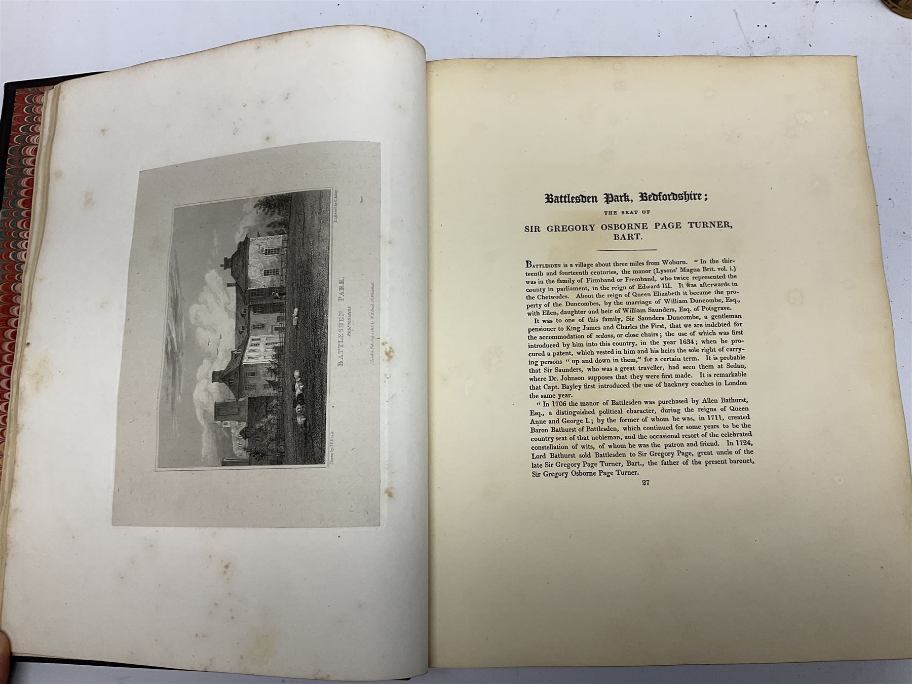Views of the Seats of Noblemen and Gentlemen in England, Wales Scotland and Ireland from Drawings by J.P.Neale pub. London 1821-1821, with engravings, half calf, in four volumes