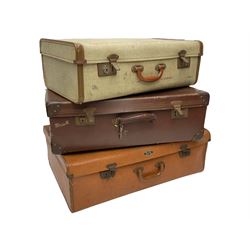 Three vintage suitcases