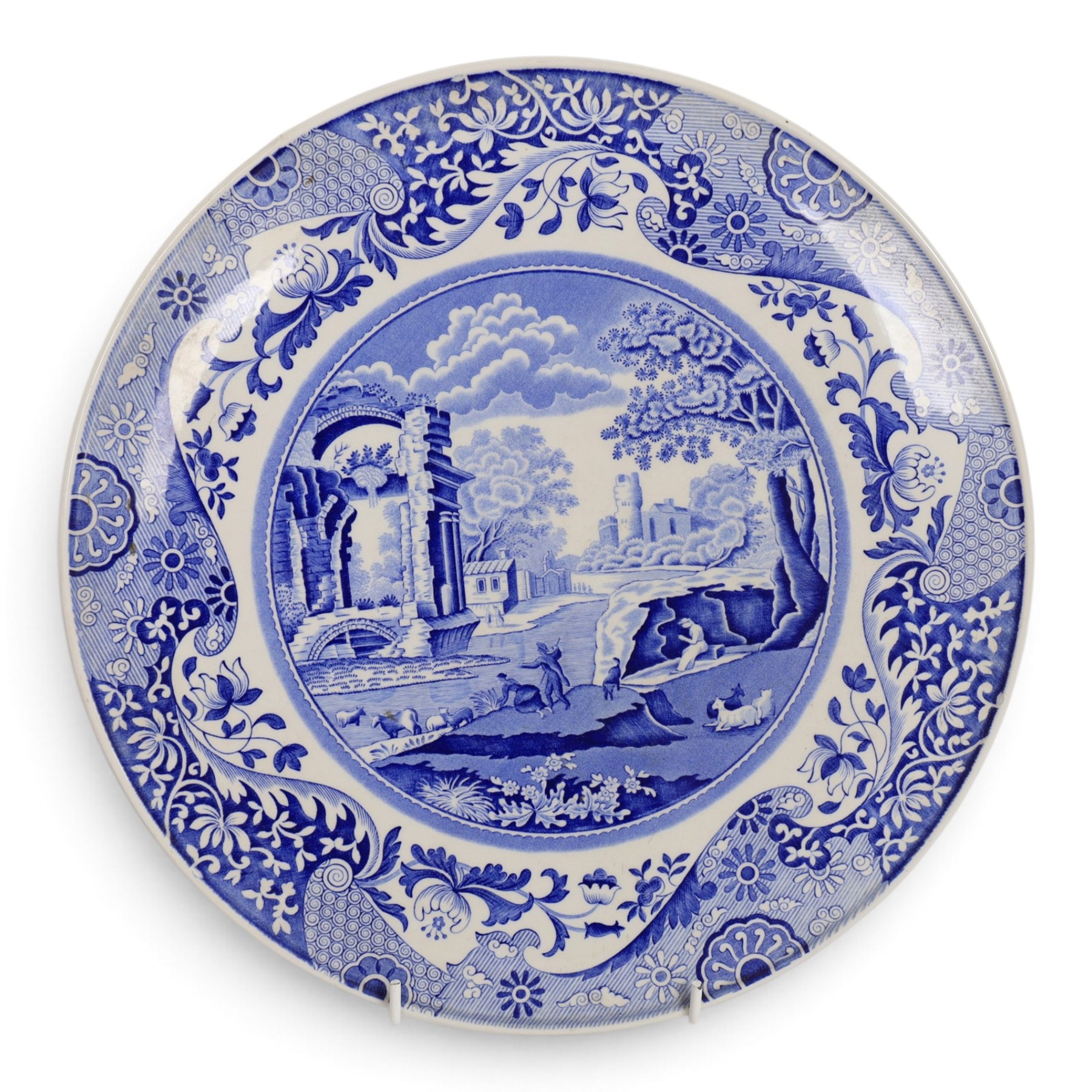 Spode Italian pattern dinnerware, including oil pot, two serving dishes, jug etc