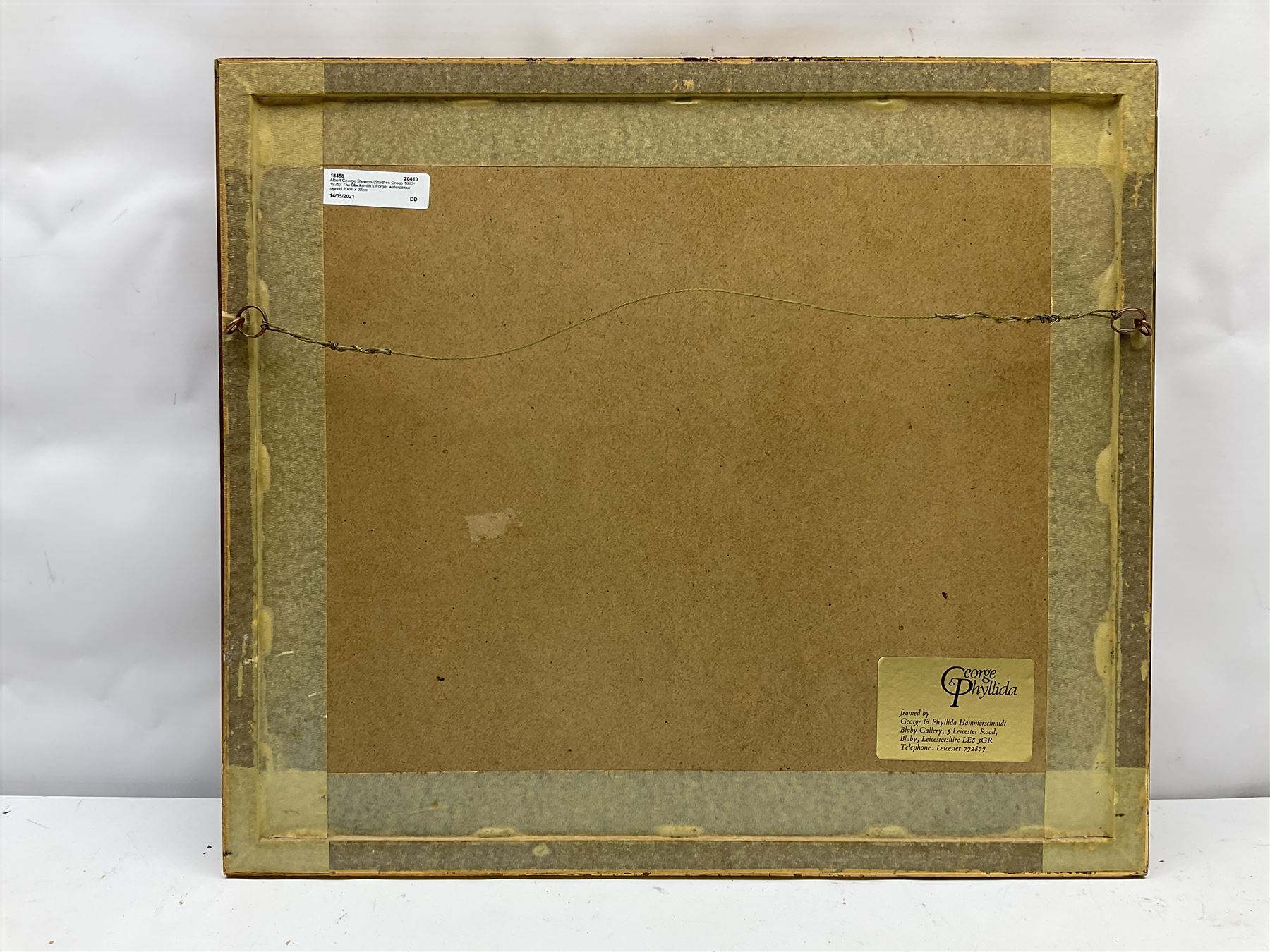 Albert George Stevens (Staithes Group 1863-1925): The Blacksmith's Forge, watercolour signed 20cm x 28cm