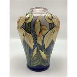 Moorcroft vase in Windrush pattern, circa 2000, designed by Debbie Hancock, with painted and impressed mark beneath, H23cm