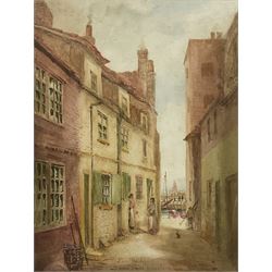 Robert Clarkson (British 1857-1924): 'Porritt's Lane Sandside Scarborough', watercolour signed and titled 36cm x 28cm