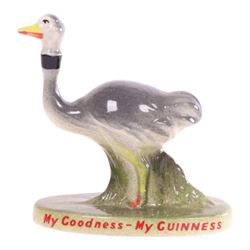 Guinness advertising by Carlton Ware, comprising Guinness for Strength man pulling a cart, My Goodness - My Guinness Ostridge  and Guinness for Strength Kangaroo 
