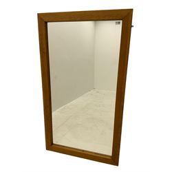 Large pine rectangular wall mirror