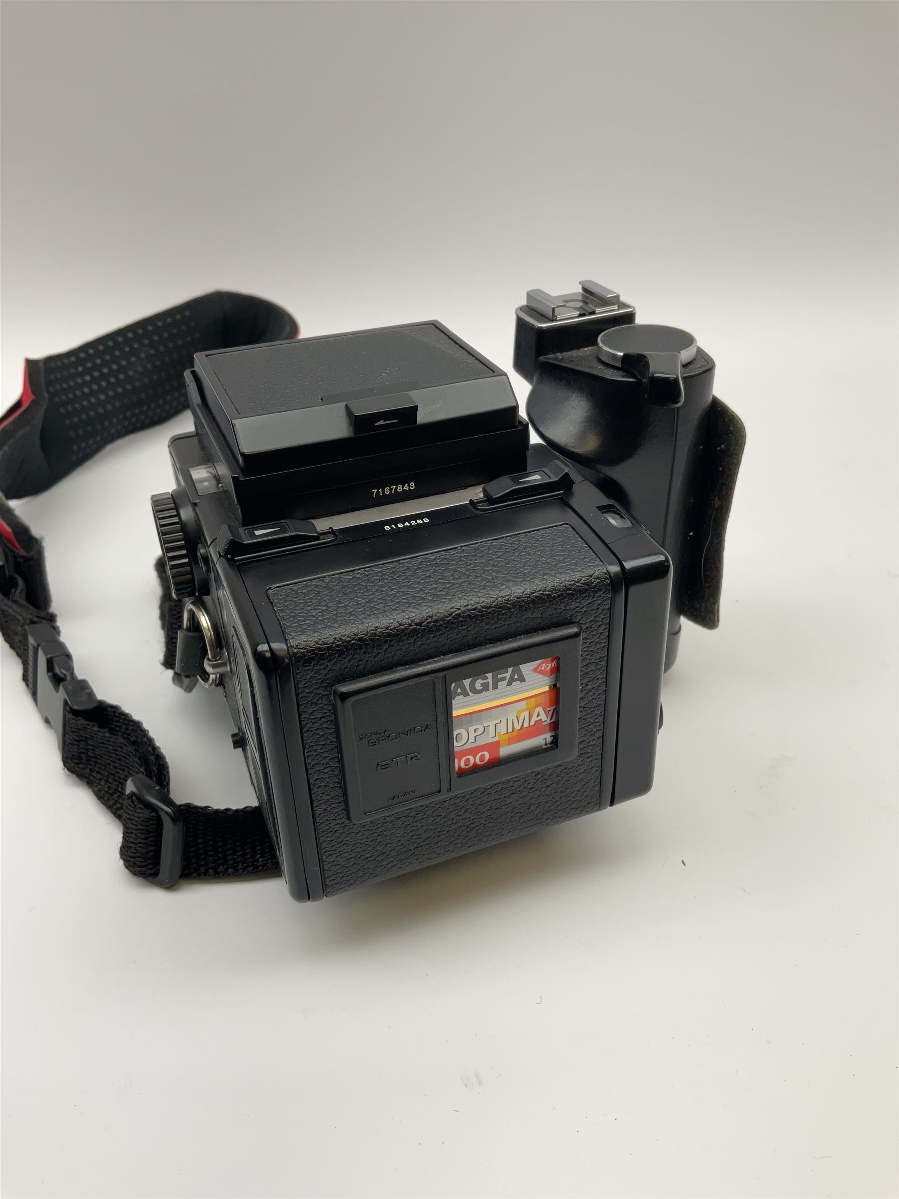 Zenza Bronica ETRS camera, with 'Zenzanon EII 1:2.8 f75mm' lens and ETR