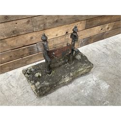 19th century cast iron boot scraper