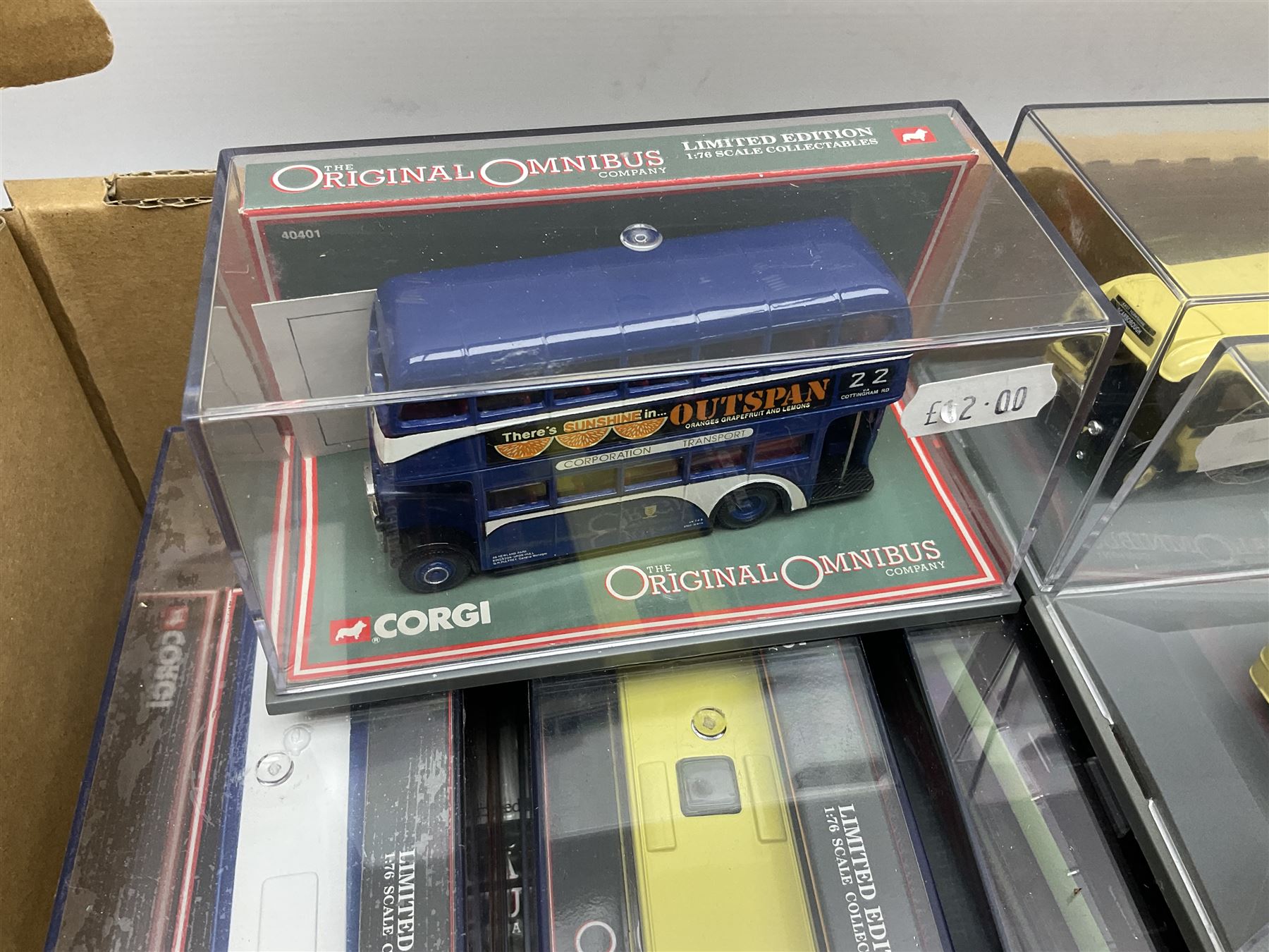 Corgi The Original Omnibus Company/Bus Operators in Britain - seventeen die-cast models of buses and coaches, predominantly limited edition; all in perspex display cases (17)