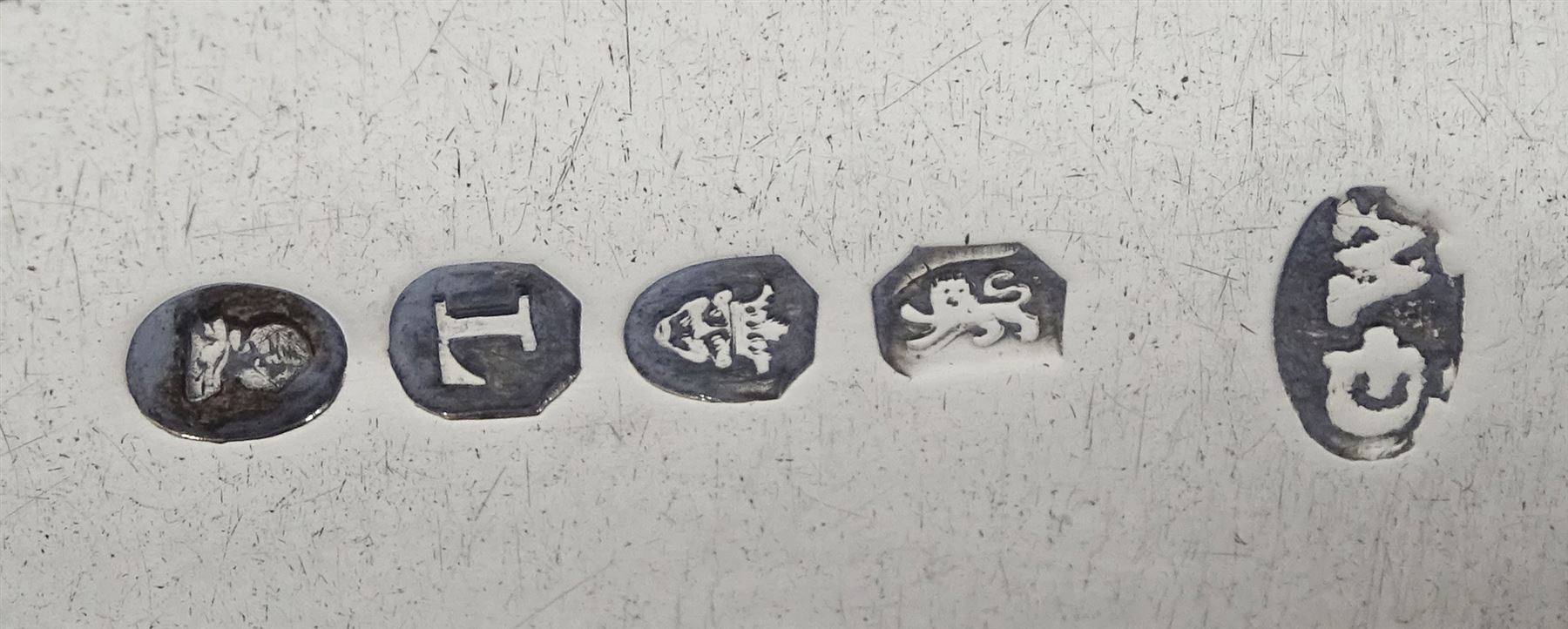 Set of four Georgian silver Old English pattern table spoons with engraved monogram to terminals, hallmarked George Wintle, London 1806, approximate weight 9.77 ozt (304 grams)