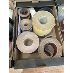 Collection of sandpaper belts, sanding discs and loose sandpaper - THIS LOT IS TO BE COLLECTED BY APPOINTMENT FROM DUGGLEBY STORAGE, GREAT HILL, EASTFIELD, SCARBOROUGH, YO11 3TX