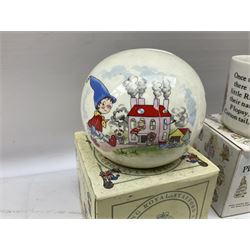 Royal Doulton Bunnykins nursery set in box and two cups, together with two Wedgwood Peter Rabbit mugs and Royal Staffordshire Noddy money box and cup (7)