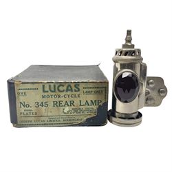 Lucas motorcycle rear lamp, no 345 in original box 