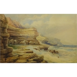  Frederick William Booty (British 1840-1924): The North Side of Filey Brigg, watercolour signed and dated 1907, 48cm x 73cm   
