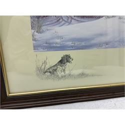 After Alan Ellison, limited edition colour print 'Working Springers' no.178/750 signed on the mount 43 x 59cm; and seven colour prints after Nigel Hemming of game birds and gun dogs; all framed (8)