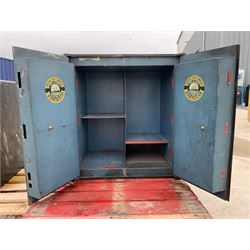 Victorian double cast iron safe by Empire safe Co. of Birmingham, two doors enclosing shelving - THIS LOT IS TO BE COLLECTED BY APPOINTMENT FROM DUGGLEBY STORAGE, GREAT HILL, EASTFIELD, SCARBOROUGH, YO11 3TX