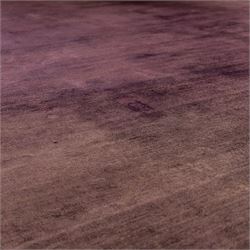 Jacaranda - 'Satara' damson coloured low pile hand woven rug, tencel yarn with cotton backing 