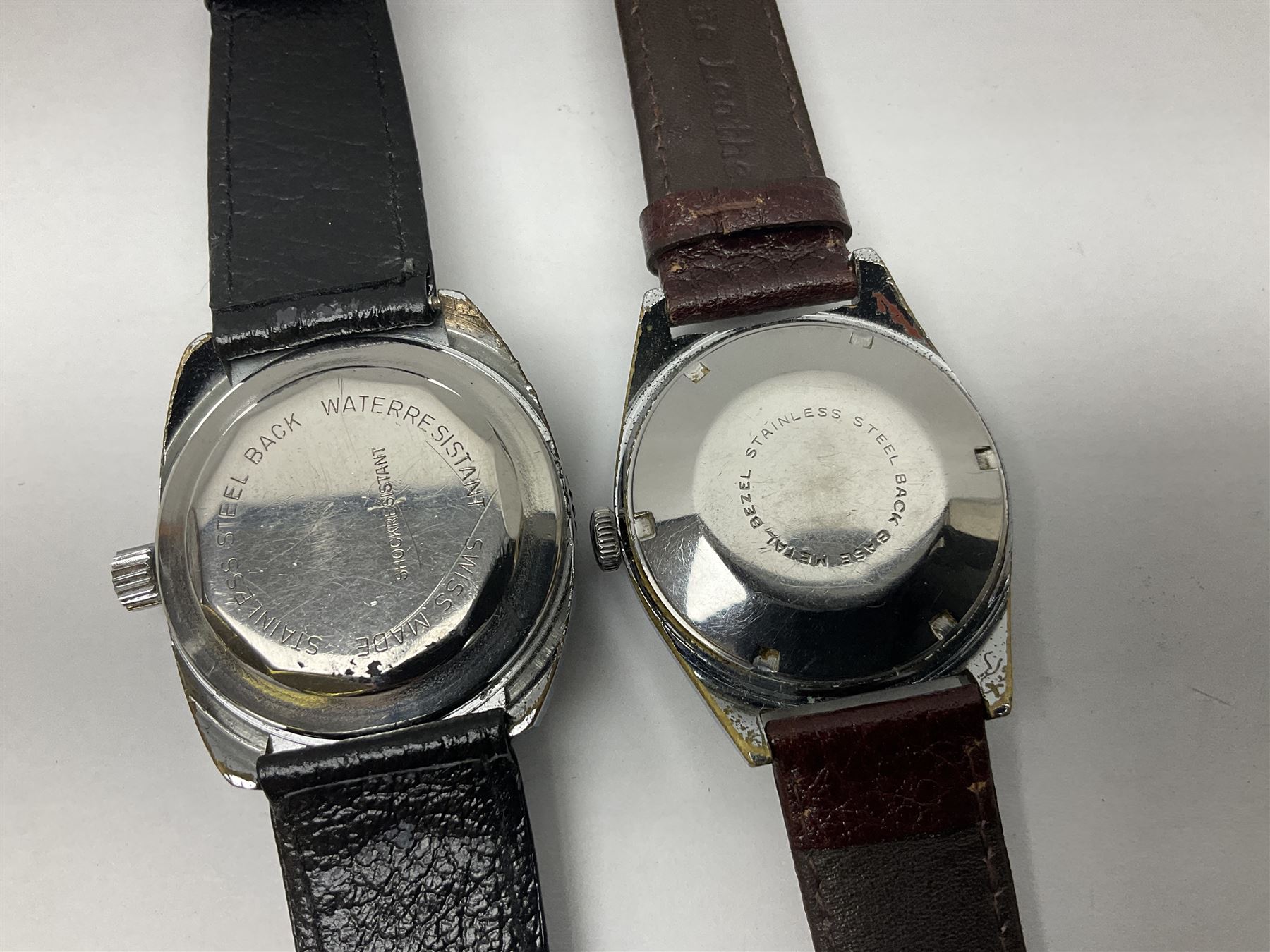 Two automatic wristwatches including Tara and Helbros and six manual wind wristwatches including Memostar alarm, Belmont alarm, Lanco, Tegrov, Superoma De Luxe and Services (8)