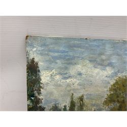 M. Holmes Pickup (Scottish, 20th Century): Bridge over River, Oil on board, signed in pen to lower right, 34cmx26.5cm