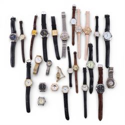 Collection of wristwatches, including Seiko, Lorus and Sekonda examples