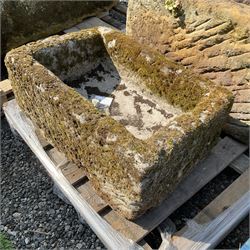 Small rectangular carved stone trough  - THIS LOT IS TO BE COLLECTED BY APPOINTMENT FROM DUGGLEBY STORAGE, GREAT HILL, EASTFIELD, SCARBOROUGH, YO11 3TX