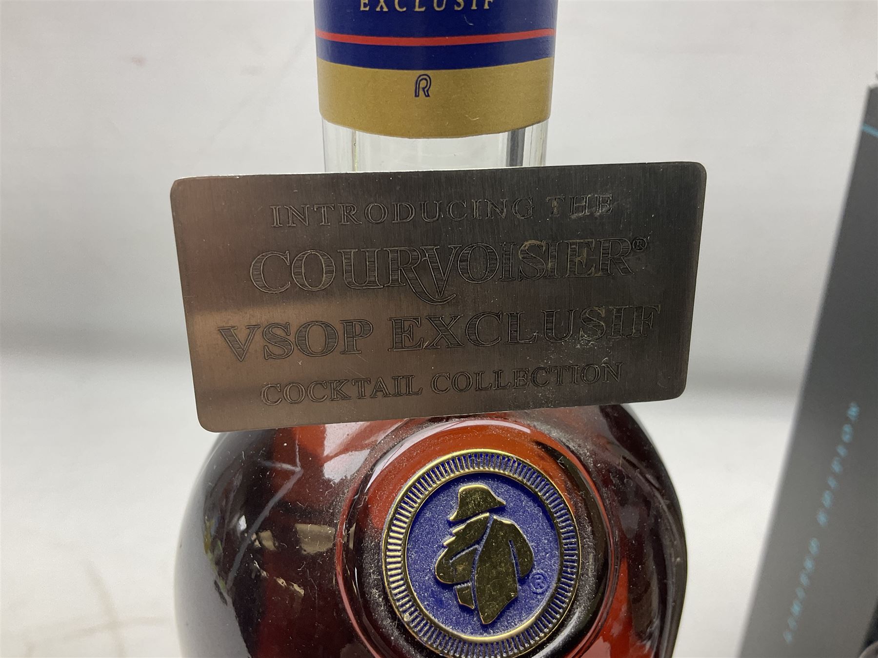 Jack Daniels, single barrel Tennessee whisky, 700ml, 45% vol, Jack Daniels, Tennessee whiskey master distiller series No.4, 700ml, 43% vol, and Courvoisier VSOP cognac, 70cl, 40% vol (3)