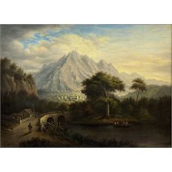 George Jones (British 1786-1869): 'The Dolomites', oil on canvas signed titled and dated 1848, 47cm x 64cm 