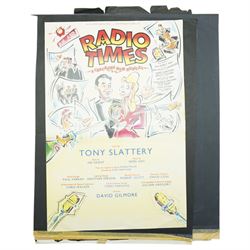 Peter Clark (British 1944-): Vintage Advertising Prototypes, large collection of original mixed media ink and watercolour poster prototypes signed, c.1980s max 60cm x 50cm (qty) (unframed)
Notes: Peter Clark is a British artist best known for his collages, but he began his career as an illustrator working for major UK publications like The Radio Times, BBC and major advertising campaigns. These posters, reflecting the bold colours and graphic style of pop art engage with 1980s music culture.
Provenance: direct from the family of the artist
