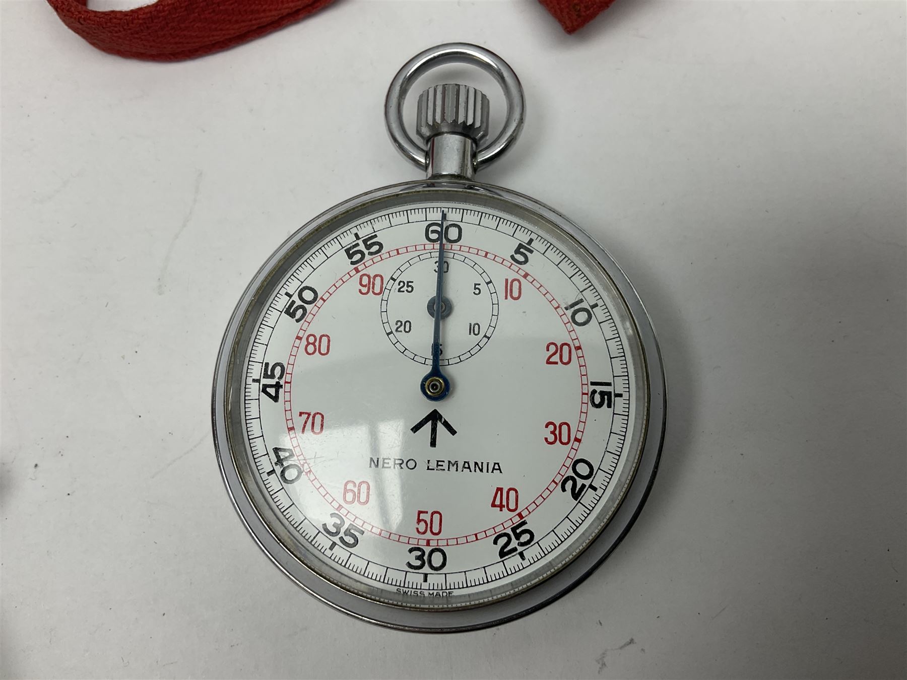 Nero Lemania Royal Air Force type military stopwatch outer black register for 60 seconds with 1