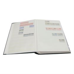 Extensive and well-annotated collection of Great Britain and World Queen Victoria and later stamps, including Queen Victoria penny black with faint red MX cancel, 1840 two pence blue, embossed issues, QV one pound brown lilac, QV one pound green, King Edward VII one pound green, numerous King George V seahorses, 1929 Postal Union Congress one pound, unused, King George VI 1939-48 mint set of six including ten shillings dark blue, Cape of Good Hope triangles, further Commonwealth issues, etc