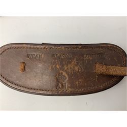 WW2 Air Ministry pair of 6x binoculars by Watson-Baker Co. Ltd, model no. G.E./293, dated 1943, serial no.8568, in similarly marked calf leather carrying case