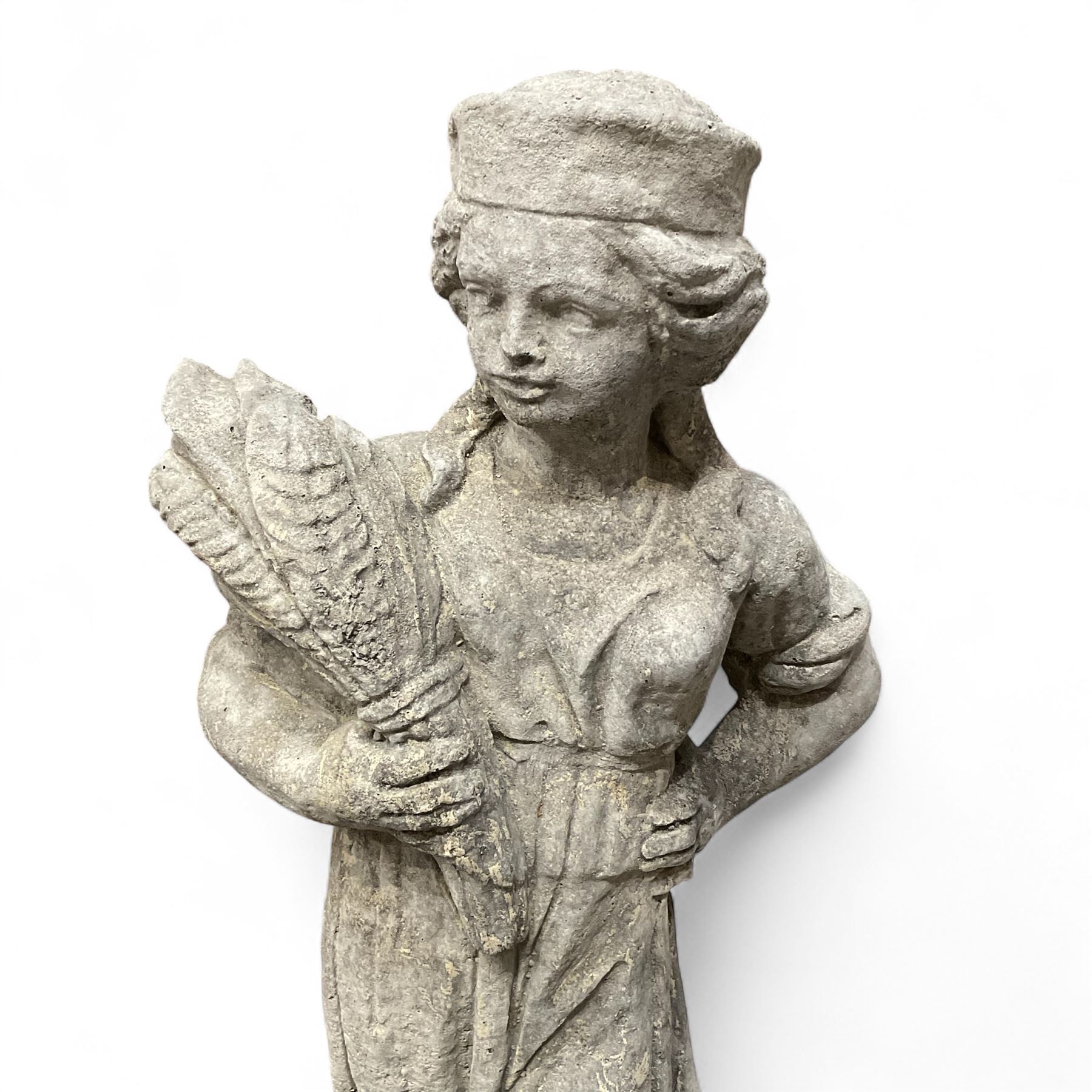 Set of four Cast stone Traditional Seasons, Including Spring, Summer, Autumn & Winter