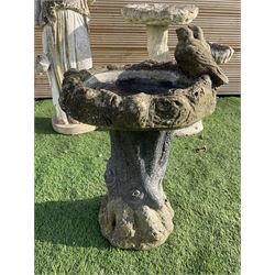 Cast stone garden figure and two bird baths  - THIS LOT IS TO BE COLLECTED BY APPOINTMENT FROM DUGGLEBY STORAGE, GREAT HILL, EASTFIELD, SCARBOROUGH, YO11 3TX